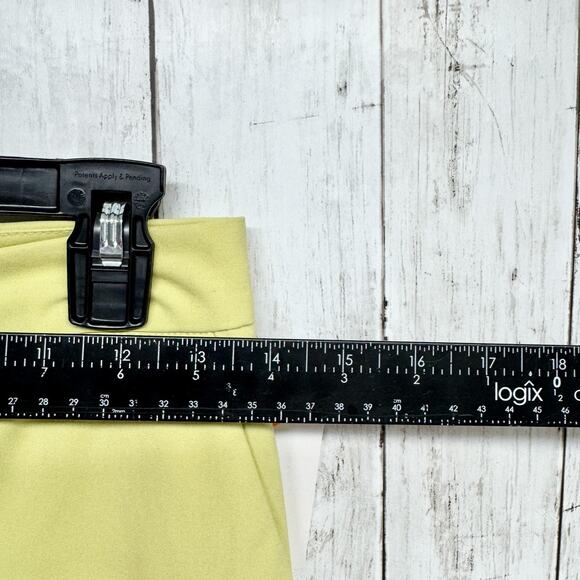 Zara Pants Women Size 2 Pale Matte Yellow Tapered Straight Pants Zip Fly Pockets - Picture 2 of 6